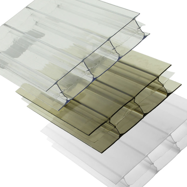 twin wall PC sheets hollow/4mm twin wall polycarbonate sheet manufacturer supplies 